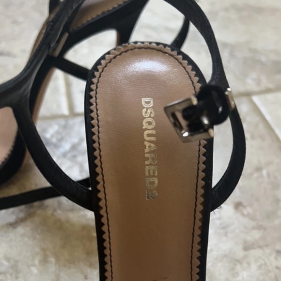 DSQUARED Satin Bejeweled Heels - Picture 3 of 11